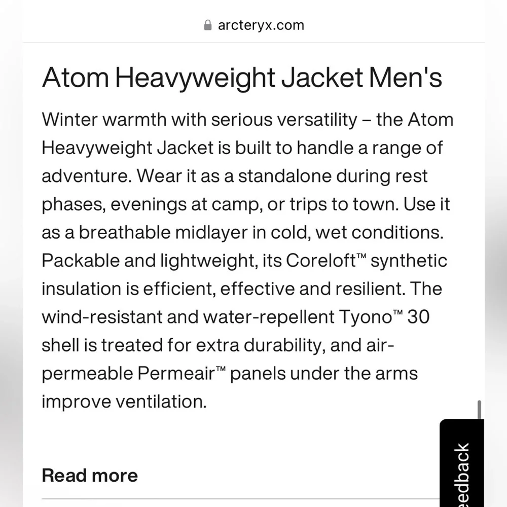 Arcteryx Atom Series Jackets Men Dark Blue  XXL